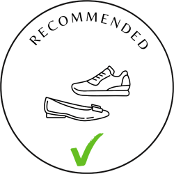 Flat-soled shoes recommended Flat-soled shoes recommended